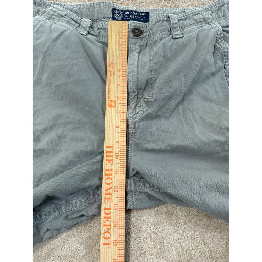 American Eagle Outfitters Men’s Cargo Shorts - Gray Green - Picture 9 of 12